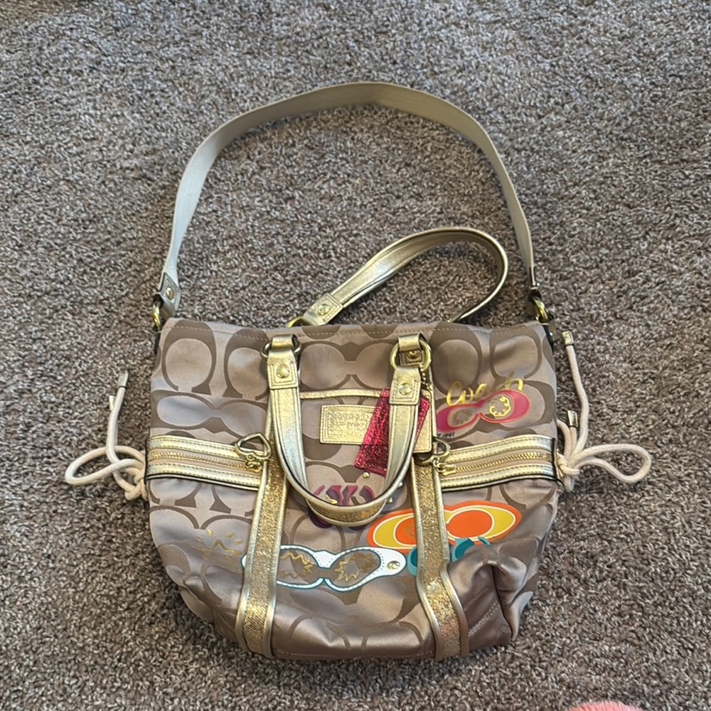 Coach Brown and Gold Women's Bag